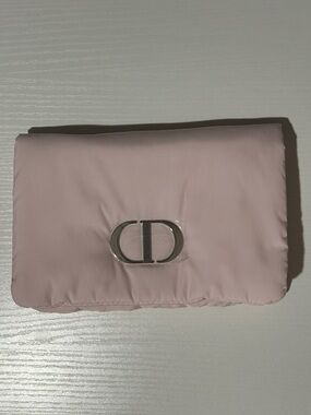 Dior Light Pink Padded CD Logo Clutch